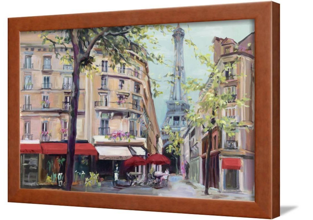 Famous Springtime In Paris French Cafe City Painting Framed Print Throughout Sunshine Framed Art Prints (View 1 of 20)