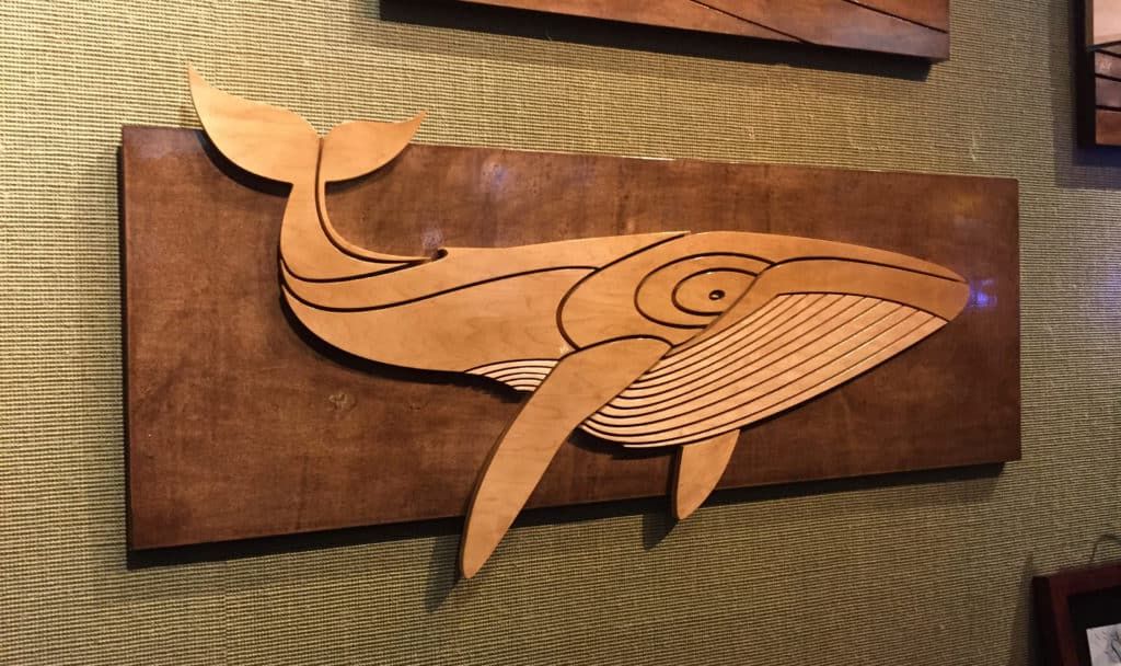Famous Waves Wood Wall Art Intended For Whale – Humpback Whale Art – Stained Wood Wall Sculpture (View 19 of 20)