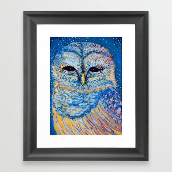 Fashionable The Owl Framed Art Prints Regarding Pinalexandra Tarasoff On Framed Original Drawing Art (View 13 of 20)