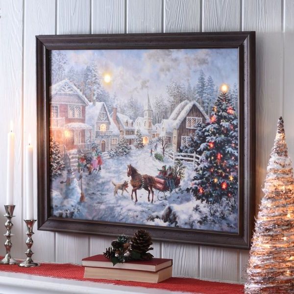 Favorite A Merry Christmas Led Framed Art Print From Kirkland's In Sunshine Framed Art Prints (View 3 of 20)