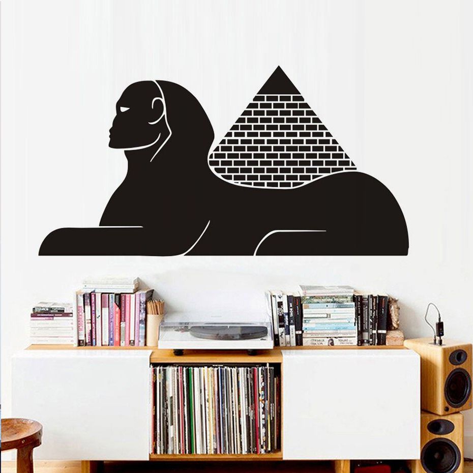 Favorite Spinx Wall Art Pertaining To Egyptian Pyramid Sphinx Wall Sticker New Design Vinyl Self (View 16 of 20)