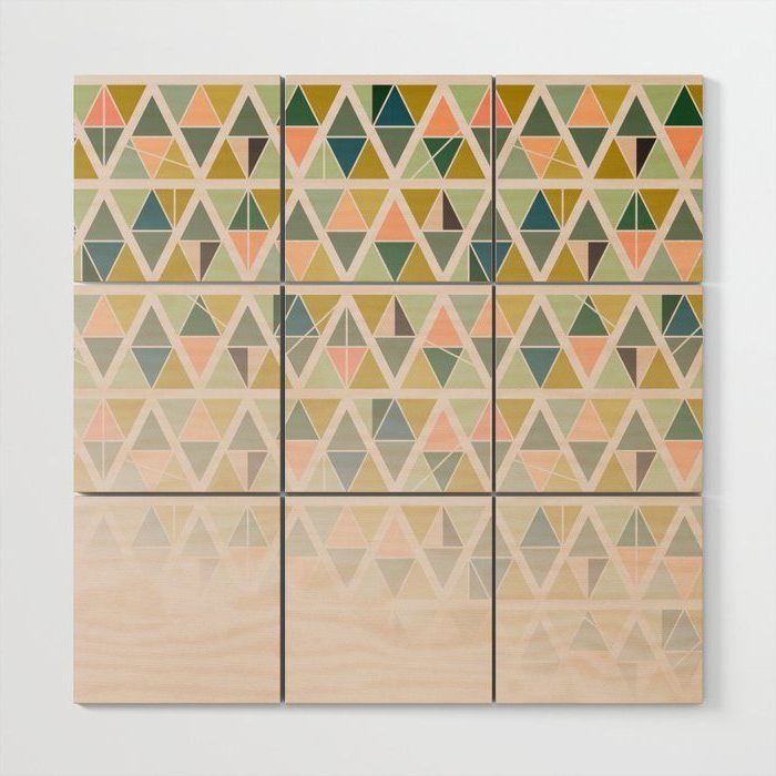 Gradient Wall Art Pertaining To Preferred Wood Wall Art: Angular World – Color Gradientdesign D (View 12 of 20)