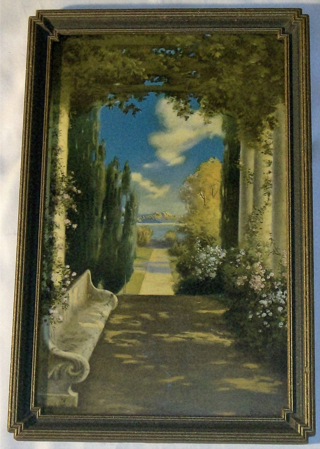 Landscape Framed Art Prints Within Most Recent Framed Robert Atkinson Fox Art Deco Fantasy Landscape (View 16 of 20)