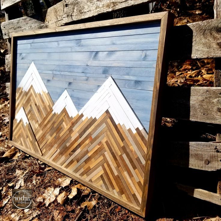 Large Mountain Wood Wall Art In  (View 2 of 20)