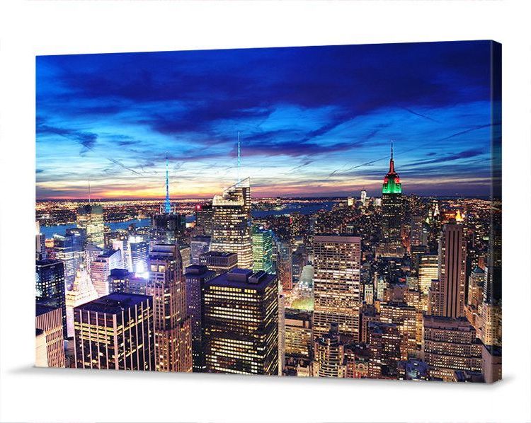 Large Wall Art Canvas Print New York City Midtown Skyline In Widely Used New York City Framed Art Prints (View 4 of 20)
