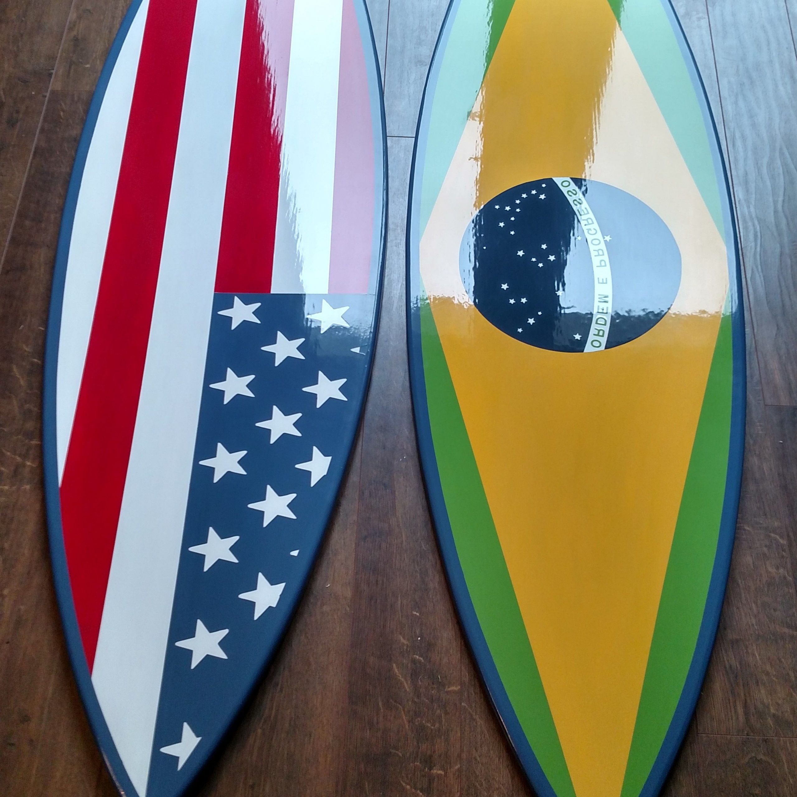 Latest Buy A Custom Surfboard Wall Art American Flag Or Brazil Pertaining To Surfing Wall Art (View 11 of 20)