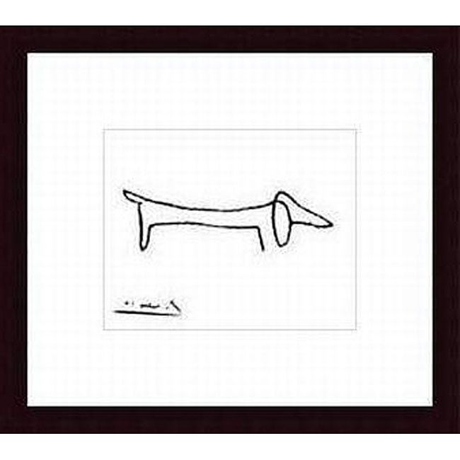 Lines Framed Art Prints Within Most Recent Pablo Picasso 'the Dog' Wood Framed Print – Overstock (View 20 of 20)