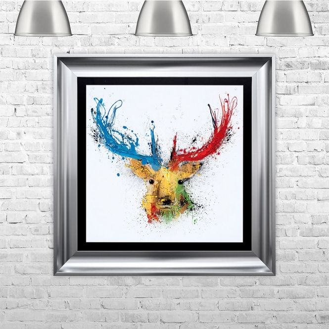 Liquid Wall Art Intended For Well Known Shh Interiors Colourful Stag Liquid Art White Background (View 9 of 20)
