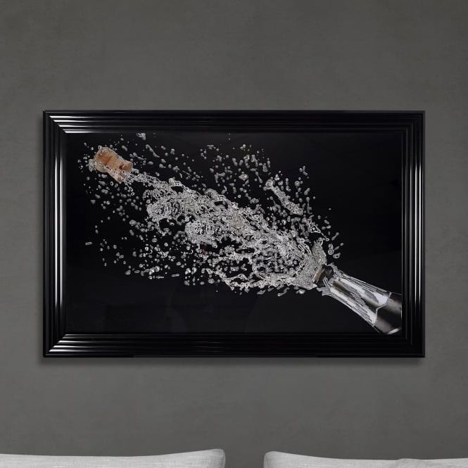 Liquid Wall Art Regarding Most Current Shh Interiors Champagne Bottle Print Hand Made With Liquid (View 5 of 20)