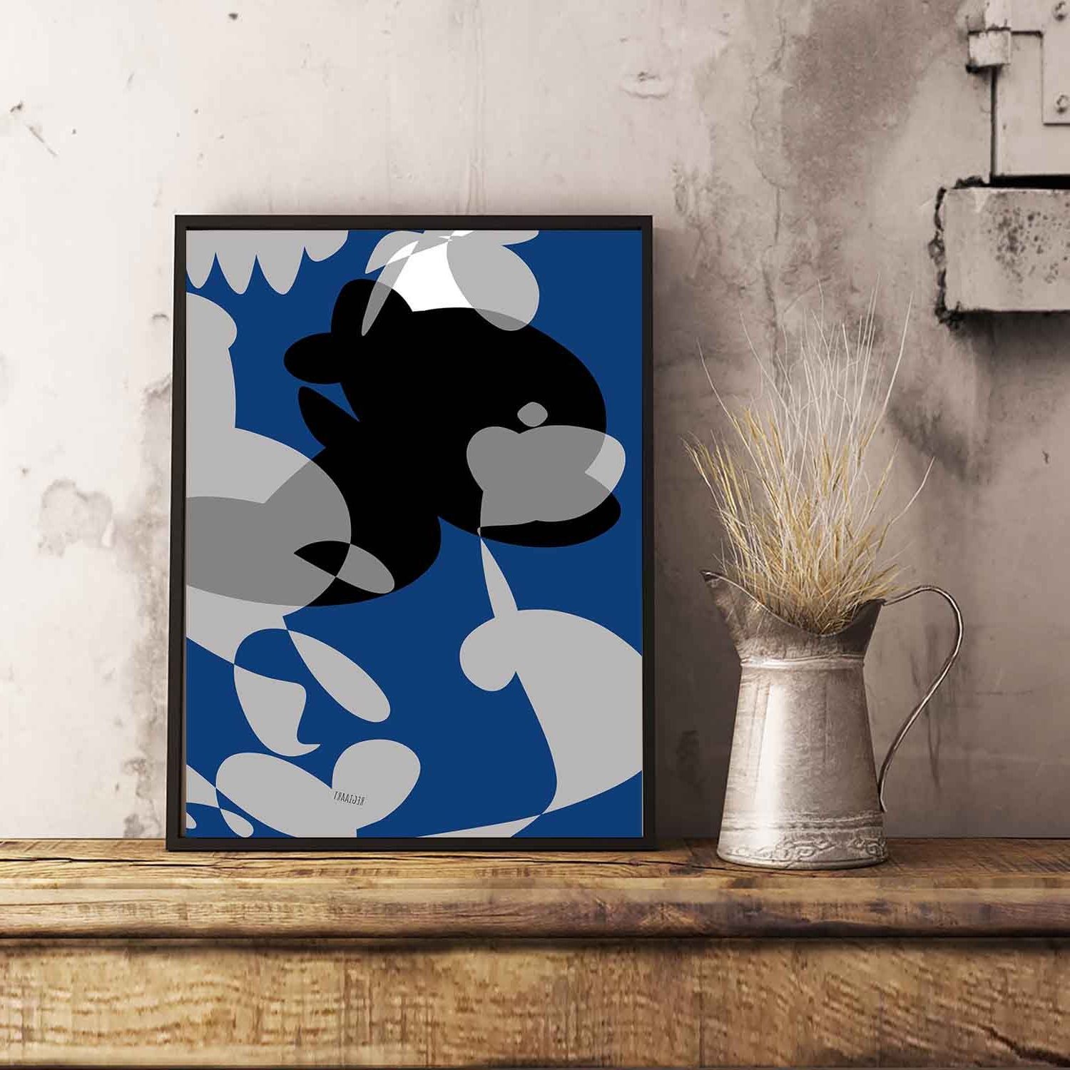 Mid Century Modern Wall Art With Popular Printable Art, Mid Century Modern Wall Art, Blue Art (View 4 of 20)