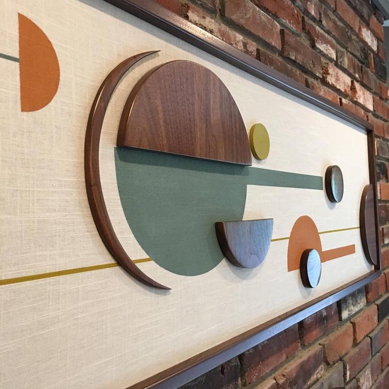 Mid Century Modern Wood Wall Art Witco Inspired Madmen Throughout Most Up To Date Mid Century Modern Wall Art (View 1 of 20)