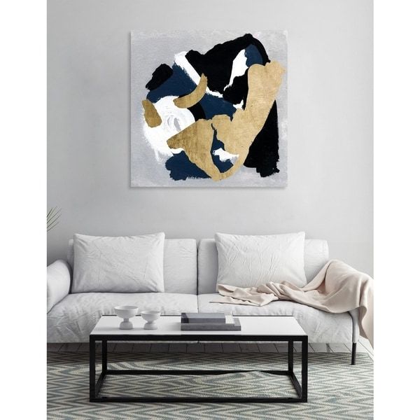 Midnight Wall Art Throughout Most Current Shop Oliver Gal 'midnight Gold' Abstract Wall Art Canvas (View 16 of 20)