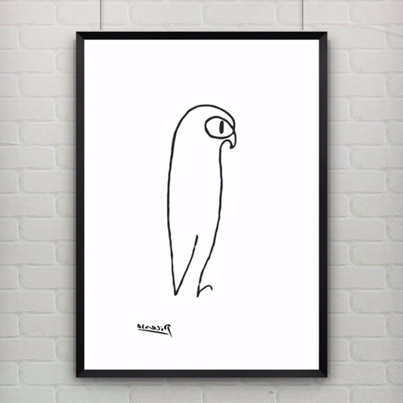 Minimalism Framed Art Prints With Regard To 2017 Pablo Picasso The Penguin Print Canvas Abstract Animals (View 16 of 20)