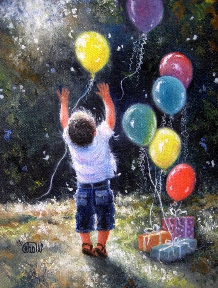 Most Current Balloons Framed Art Prints With Regard To Birthday Boy Art Print Little Boy Balloons Celebrate (View 16 of 20)