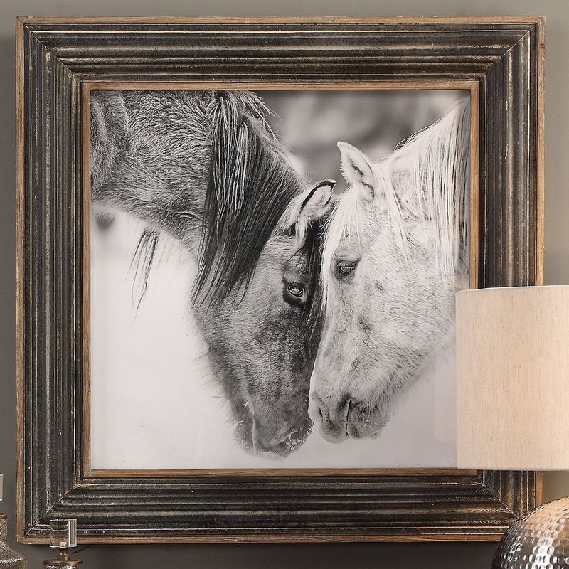 Most Current Black And White Horses Framed Print For Monochrome Framed Art Prints (View 5 of 20)
