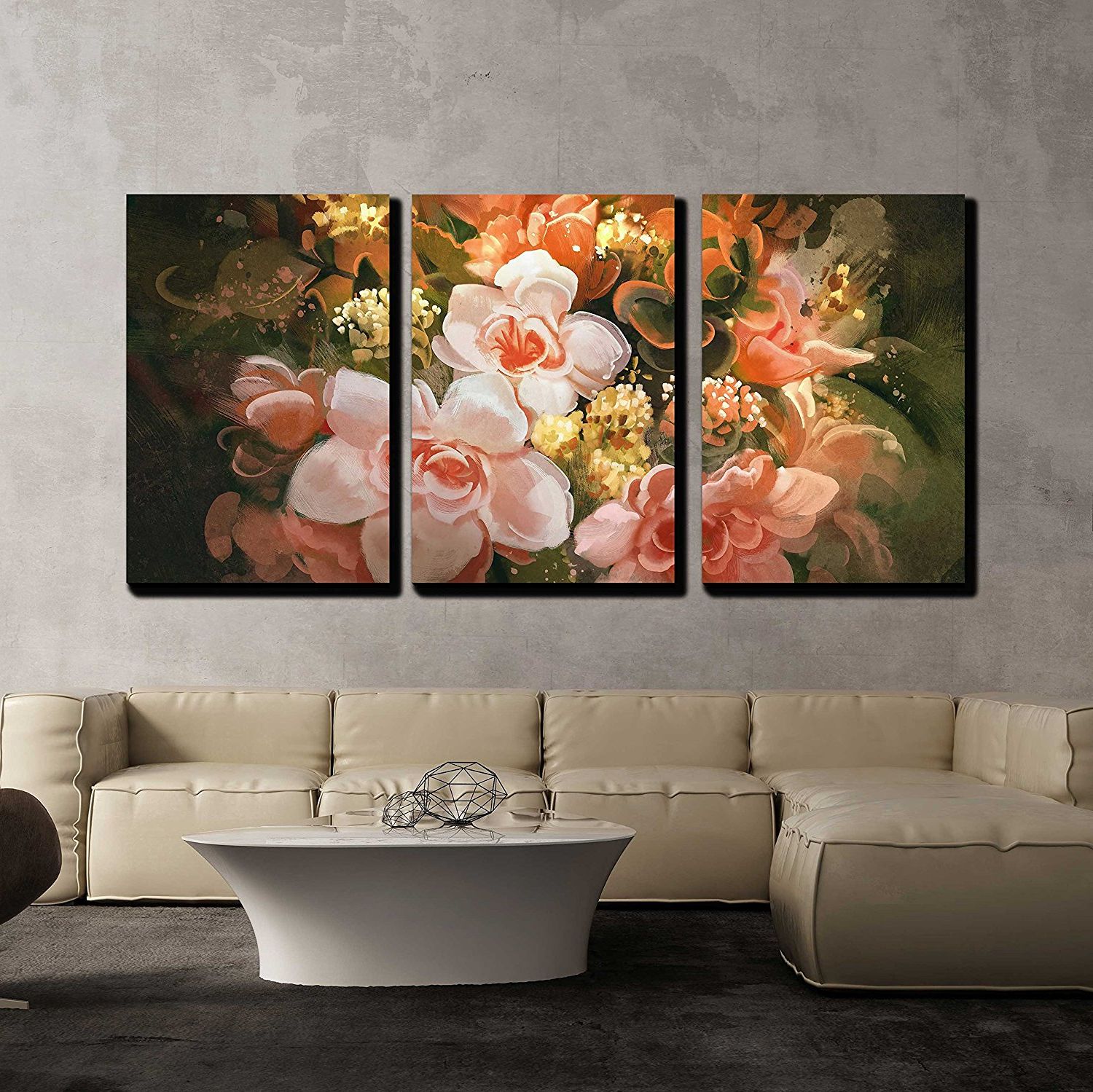 Most Current Flowers Wall Art Intended For Wall26 3 Piece Canvas Wall Art – Illustration – Beautiful (View 15 of 20)