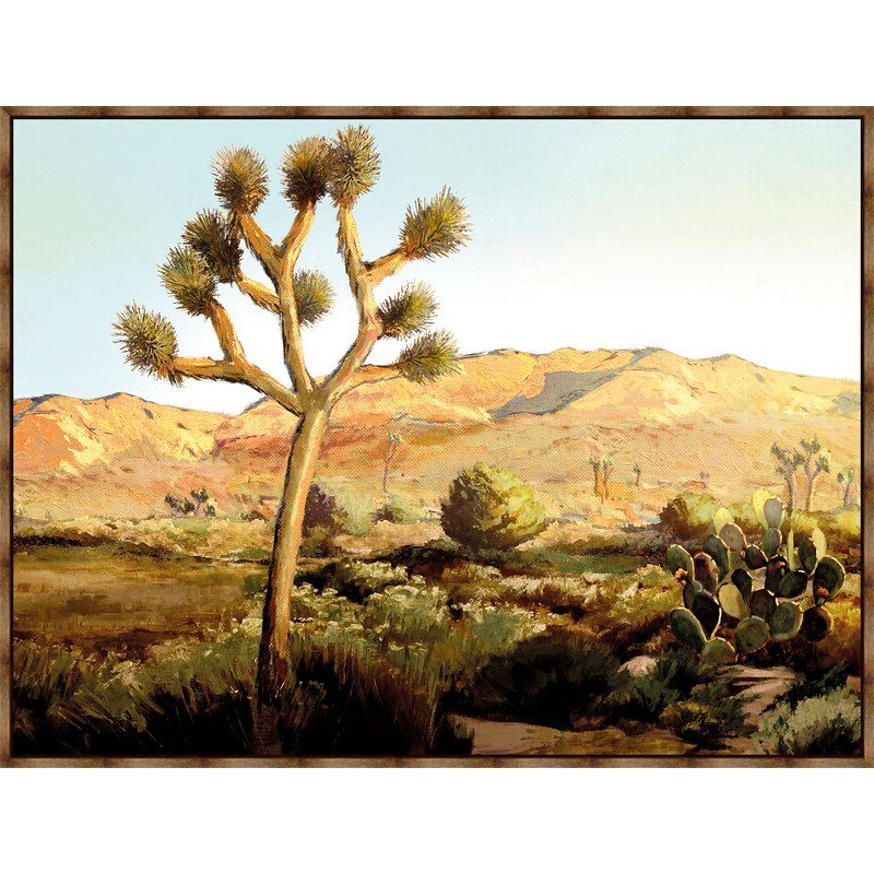 Most Popular Foundry Select 'desert Wilderness' Framed Acrylic Painting Within Desert Inn Framed Art Prints (View 1 of 20)