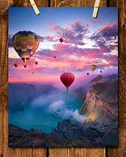 Most Recent Amazon: Hot Air Balloons Festival Over Mystic Canyon With Regard To Balloons Framed Art Prints (View 4 of 20)