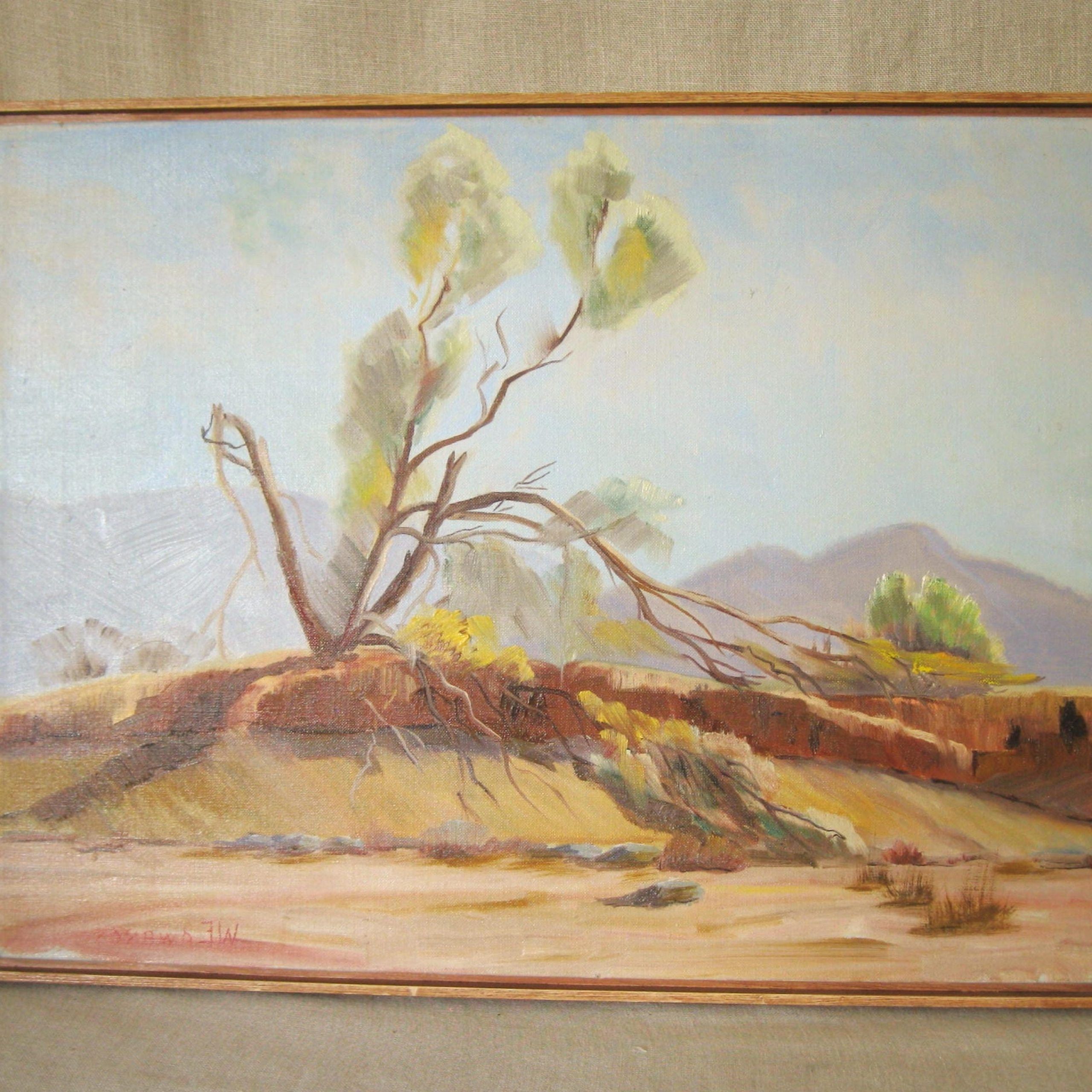 Most Recent Desert Inn Framed Art Prints For Vintage Landscape Painting, Mid Century, California (View 11 of 20)