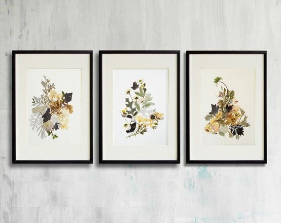 Most Recent Flower Framed Art Prints Throughout Set Of 3 Framed Prints Plant Art Contemporary Art Dry Flower (View 12 of 20)