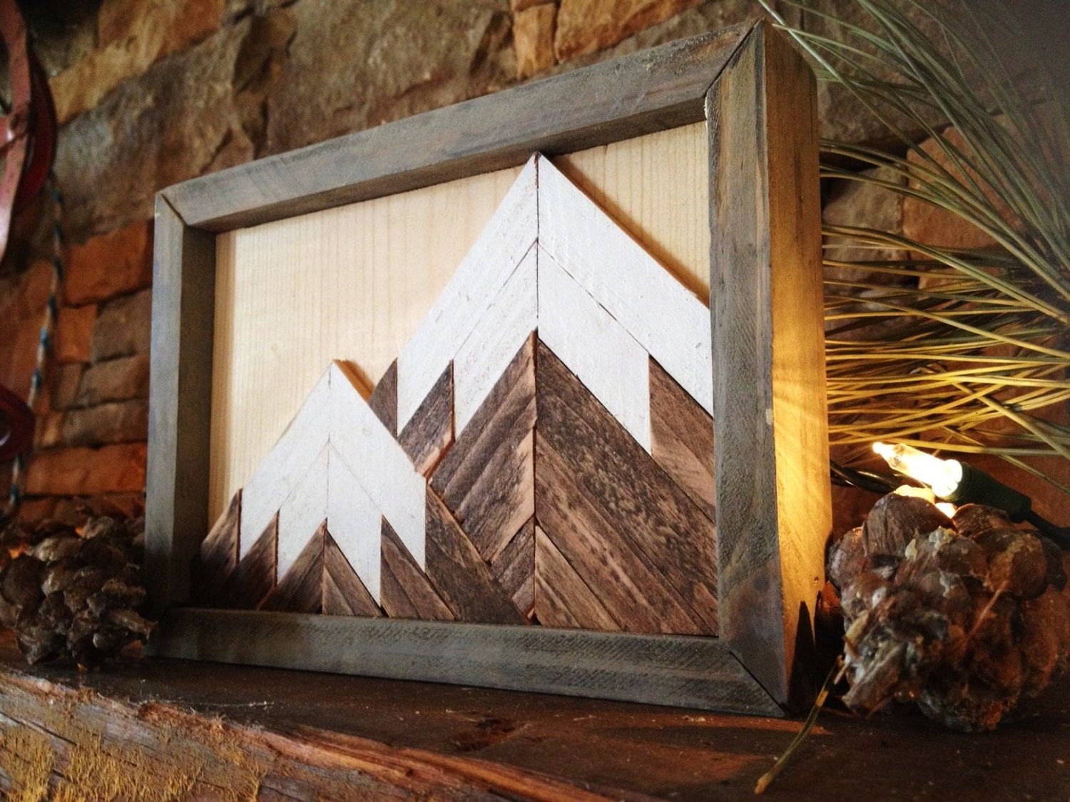 Most Recent Mountains Wood Wall Art For Mountain Wood Art Wall Decor Mountain Art Mini Art Small (View 18 of 20)