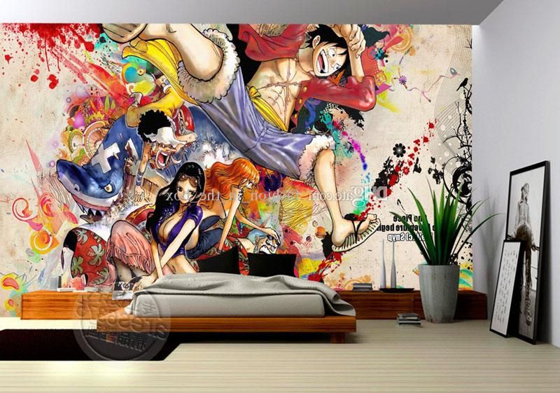 Most Recent Tokyo Wall Art For One Piece Luffy Photo Wallpaper Custom 3d Wall Murals (View 18 of 20)