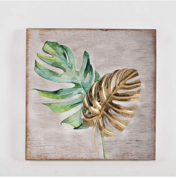 Most Recent Tropical Wood Wall Art Pertaining To Luxen Home 2 Piece Wood And Metal Tropical Leaf Wall (View 14 of 20)