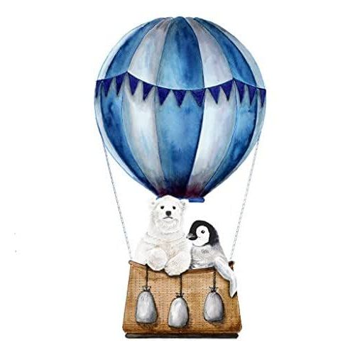 Most Recently Released Balloons Framed Art Prints With Regard To Amazon: Blue Hot Air Balloon Print – Nursery Prints (View 12 of 20)