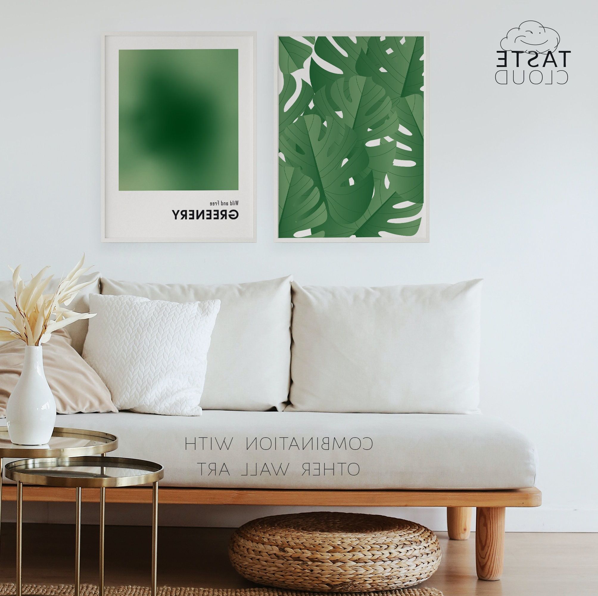 Most Up To Date Greenery Gradient Poster Print Wall Art Wild And Free Regarding Gradient Wall Art (View 14 of 20)