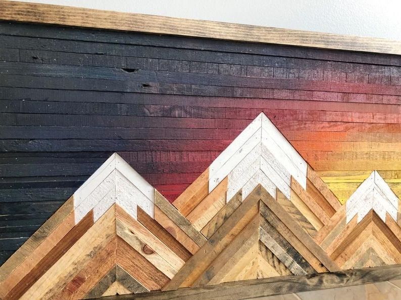 Mountain Wall Art Within Trendy Mountain Wood Wall Art/decor (View 18 of 20)
