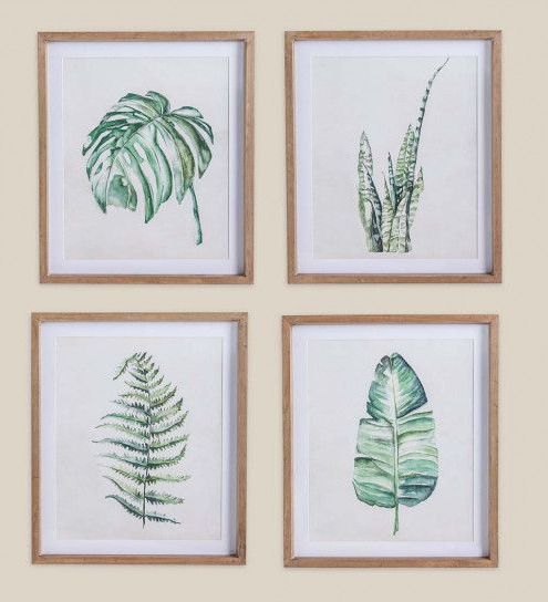 Natural Framed Art Prints In Best And Newest Framed Botanical Watercolor Print Set Of 4 – Vivaterra (View 19 of 20)