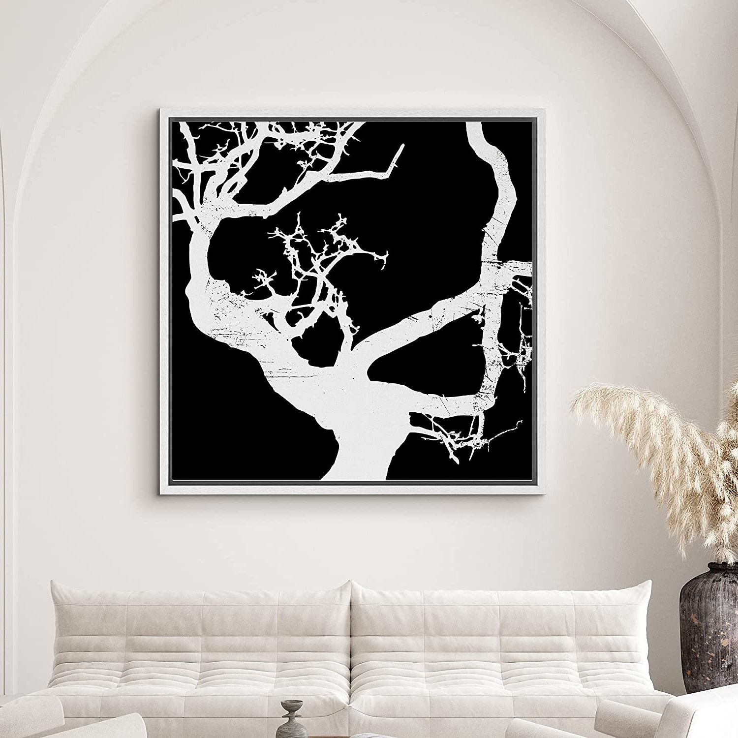 Natural Framed Art Prints Intended For Trendy Pixonsign Framed Canvas Print Wall Art Gray Tree Branches (View 1 of 20)