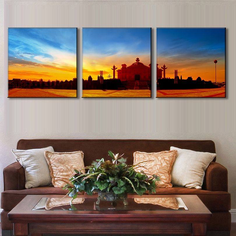 Newest Landscape Wall Art In 3 Pcs/set Famous Chinese Landscape Painting Printed On (View 8 of 20)