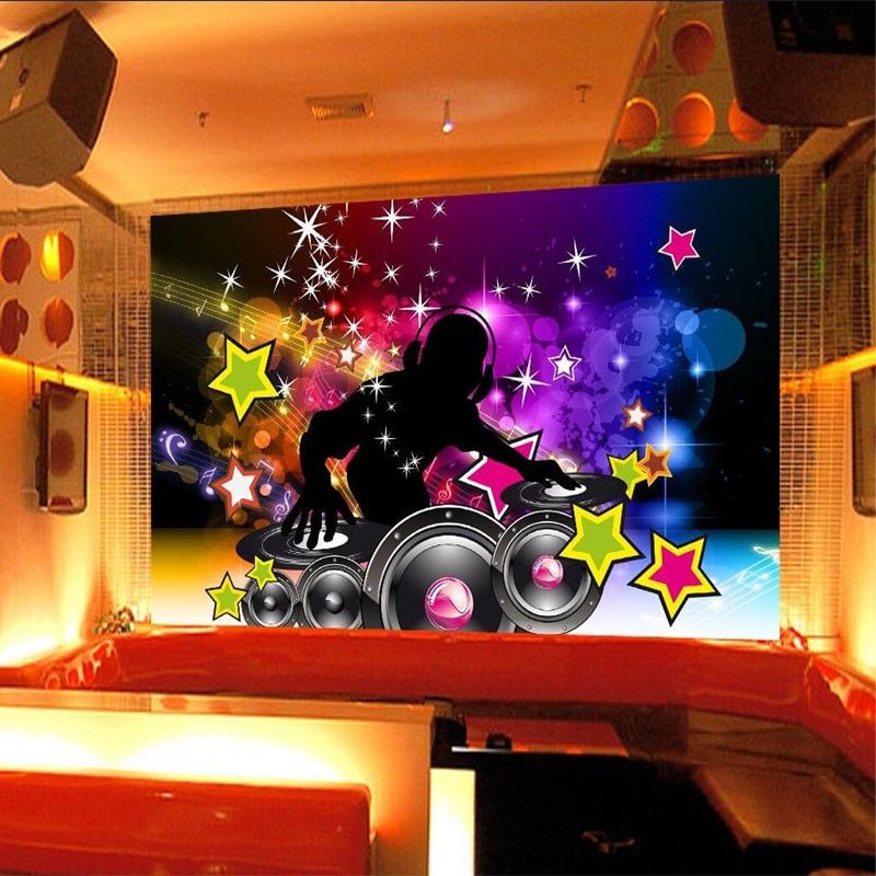 Newest Night Wall Art Within Wall Decor Paper 3d Music Dance Sound Bar Ktv Disco (View 6 of 20)