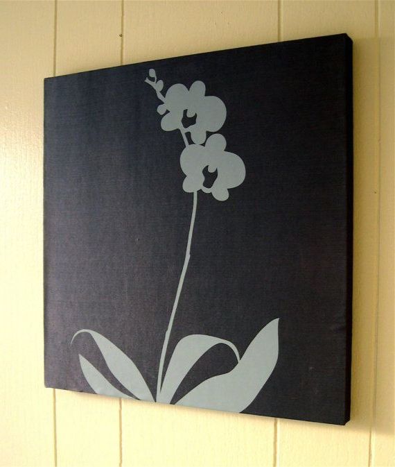 Orchid Wall Art With Midnight Wall Art (View 12 of 20)