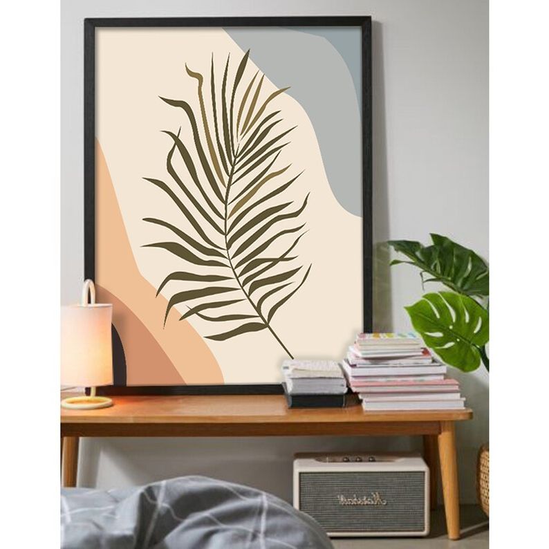 Palm Leaves Wall Art With Best And Newest Palm Leaf Wall Art Boho Leaf Print Abstract Leaf Print (View 16 of 20)