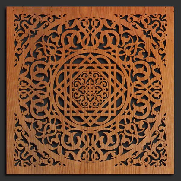 Persian Ornament Wood Wall Art — Lightwave Laser With Regard To Most Current Waves Wood Wall Art (View 14 of 20)
