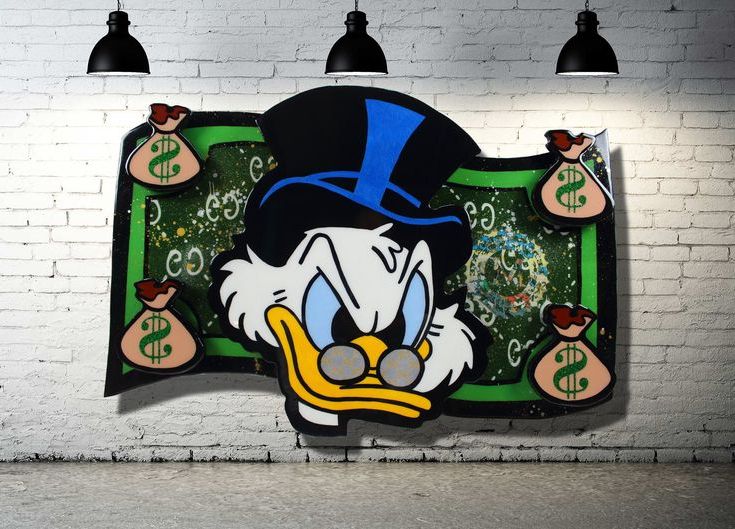Pop Art Wood Wall Art Pertaining To Trendy Scrooge Mcduck Home Decor Wall Art X Disney Cartoon (View 10 of 20)