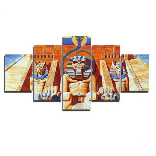 Popular Sphinx Egyptian Pharaoh – Pyramid 5 Panel Canvas Art Wall In Spinx Wall Art (View 15 of 20)