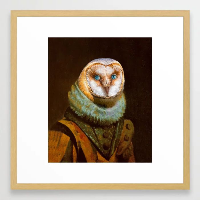 Popular The Owl Framed Art Prints With Regard To Animals – Funny Owl Painting Framed Art Printperymaya (View 20 of 20)