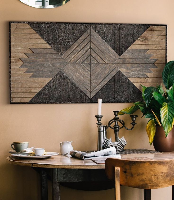 Preferred Hexagons Wood Wall Art Intended For Native Ornament  Rustic Wood Wall Hanging  Reclaimed Wood (View 5 of 20)