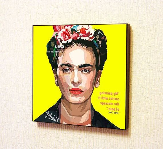 Preferred Pop Art Wood Wall Art For Frida Kahlo Pop Art Wall Decor Print Wall Art Poster Wood (View 11 of 20)