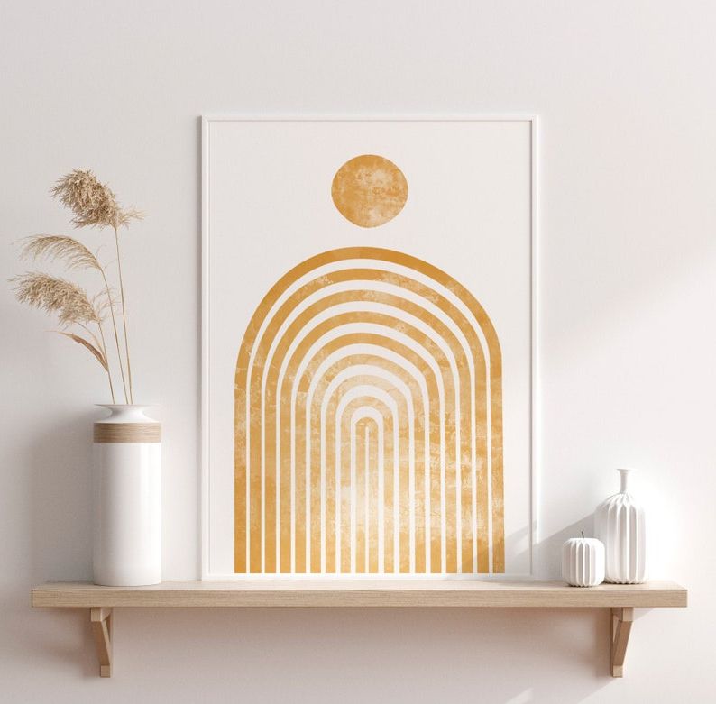 Printable Bohemian Rainbow Wall Art Aesthetic Room Decor Throughout Most Recently Released Rainbow Wall Art (View 12 of 20)