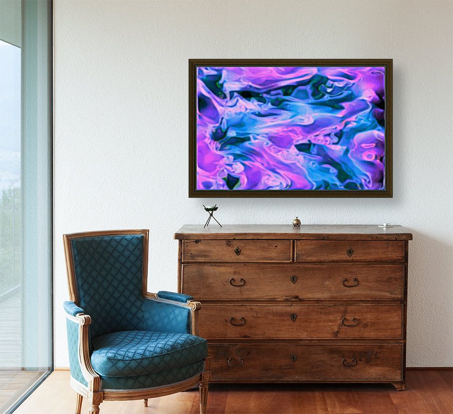 Purple Ice – Purple Blue Abstract Swirl Wall Art Pertaining To Fashionable Swirl Wall Art (View 15 of 20)