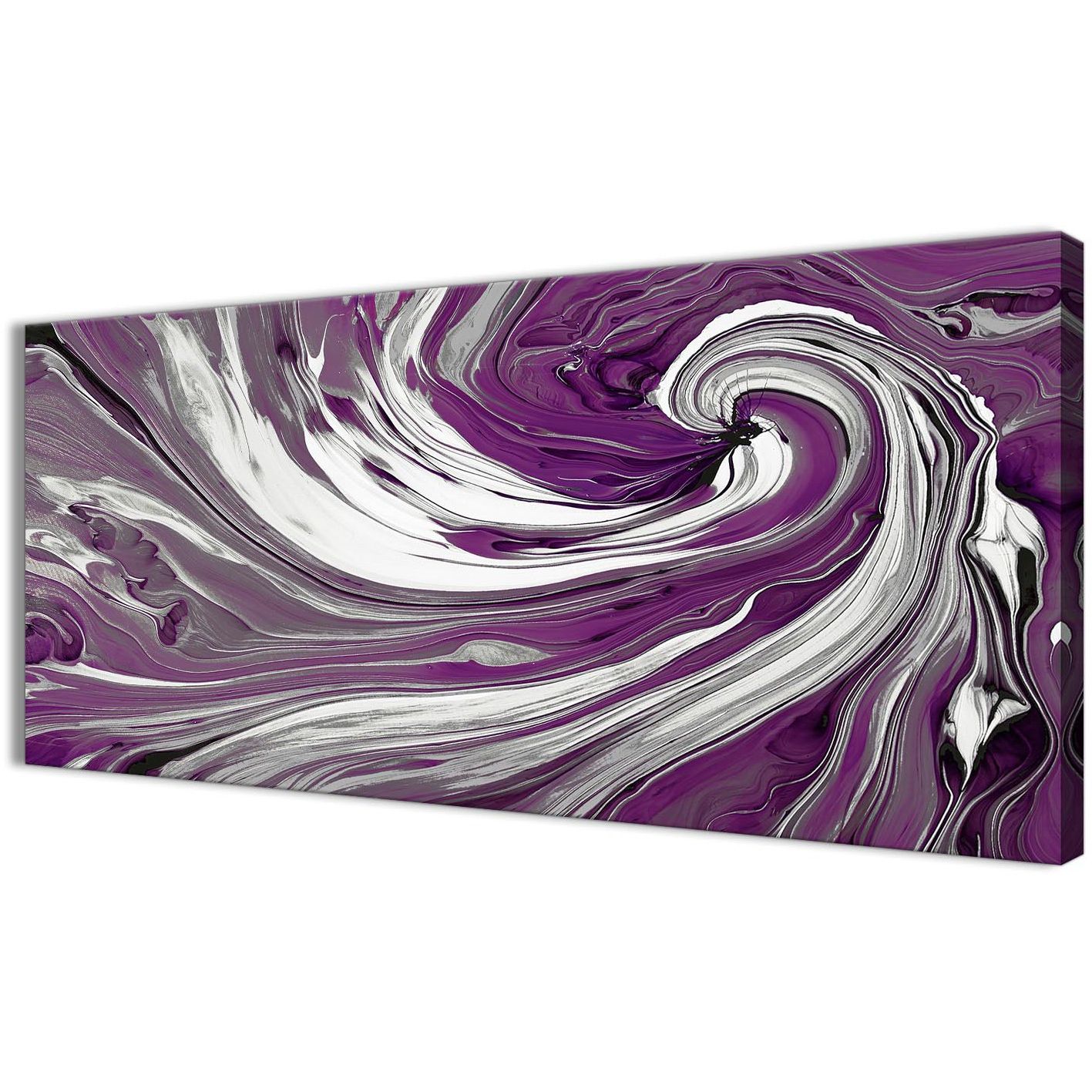 Purple White Swirls Modern Abstract Canvas Wall Art Regarding 2018 Swirl Wall Art (View 6 of 20)
