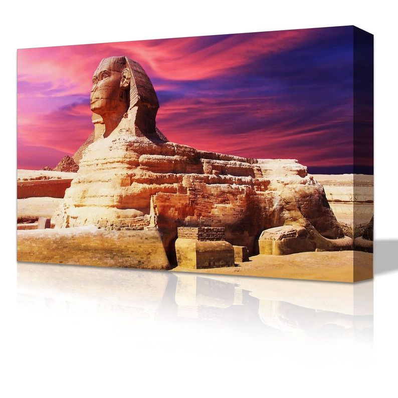 Pyrimids Wall Art Inside Trendy Pyramids Sphinx Egypt Canvas Print Ready To Hang Wall Art (View 10 of 20)