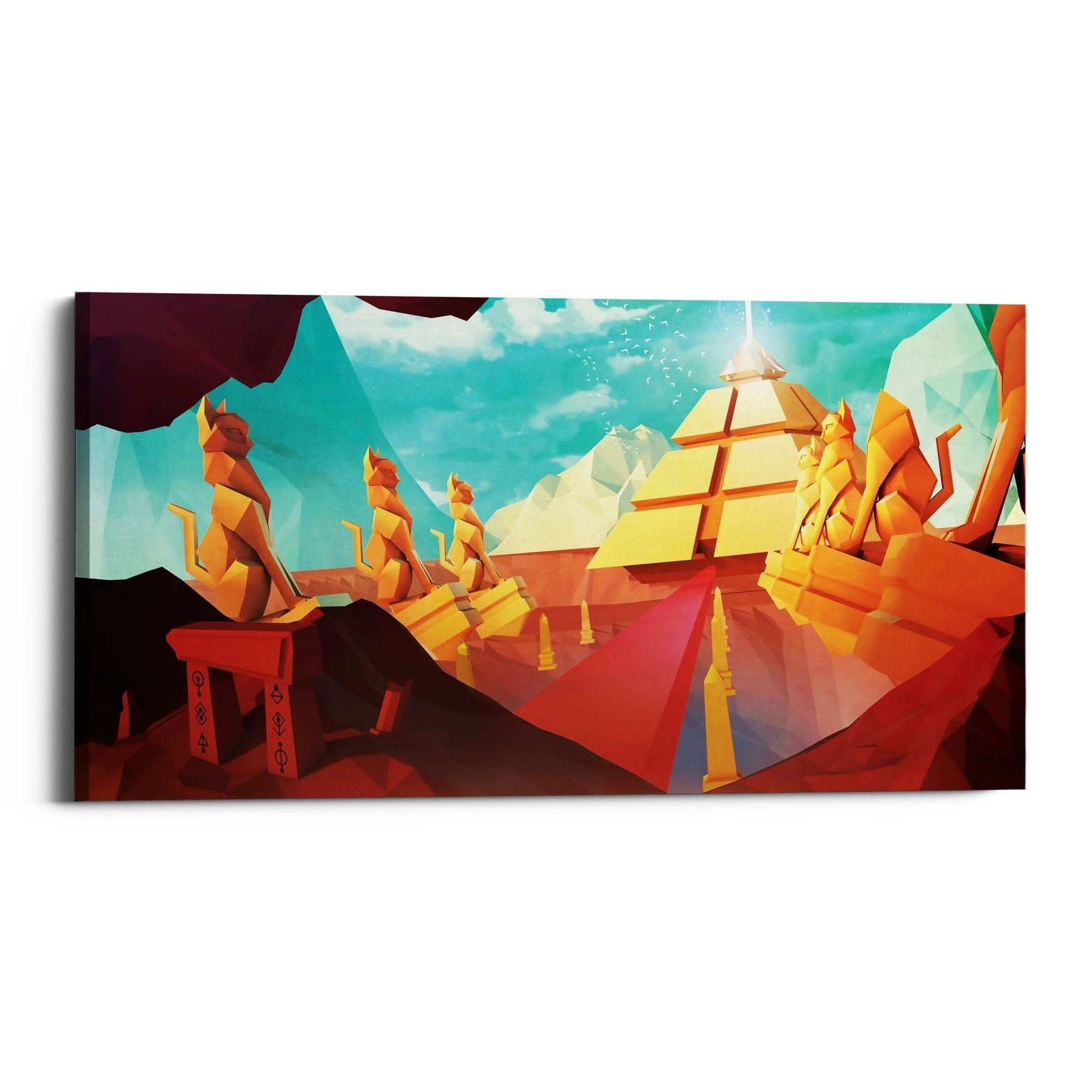 Pyrimids Wall Art With Most Up To Date Epic Graffiti "low Poly Pyramid"jonathan Lam, Giclee (View 9 of 20)