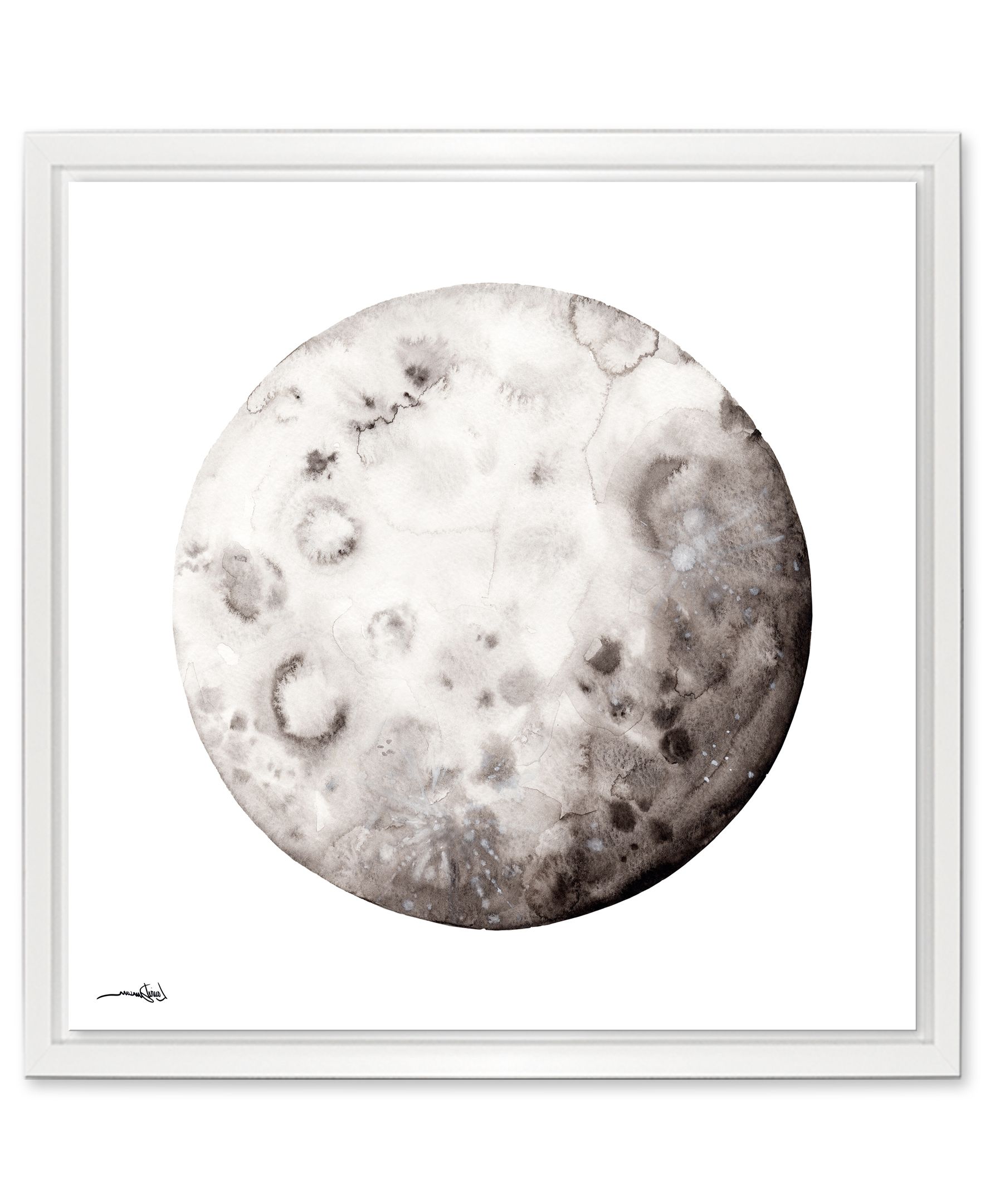 Ready2hangart 'full Moon' Medium Gray Framed Canvas Wall With Regard To Most Recent Lunar Wall Art (View 19 of 20)