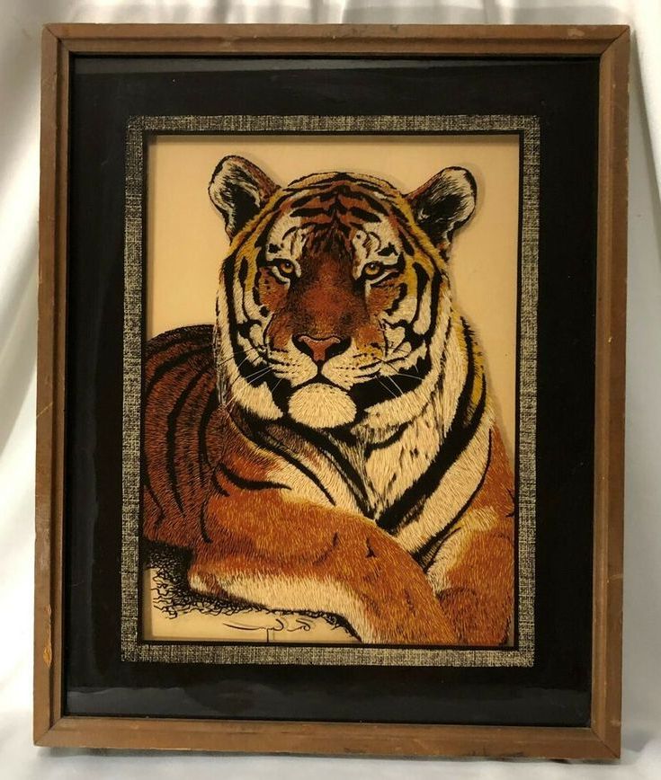 Recent Tiger Wall Art With Regard To Vintage 1977 Glass Wall Art Of Bengal Tigerlulus Inc (View 8 of 20)