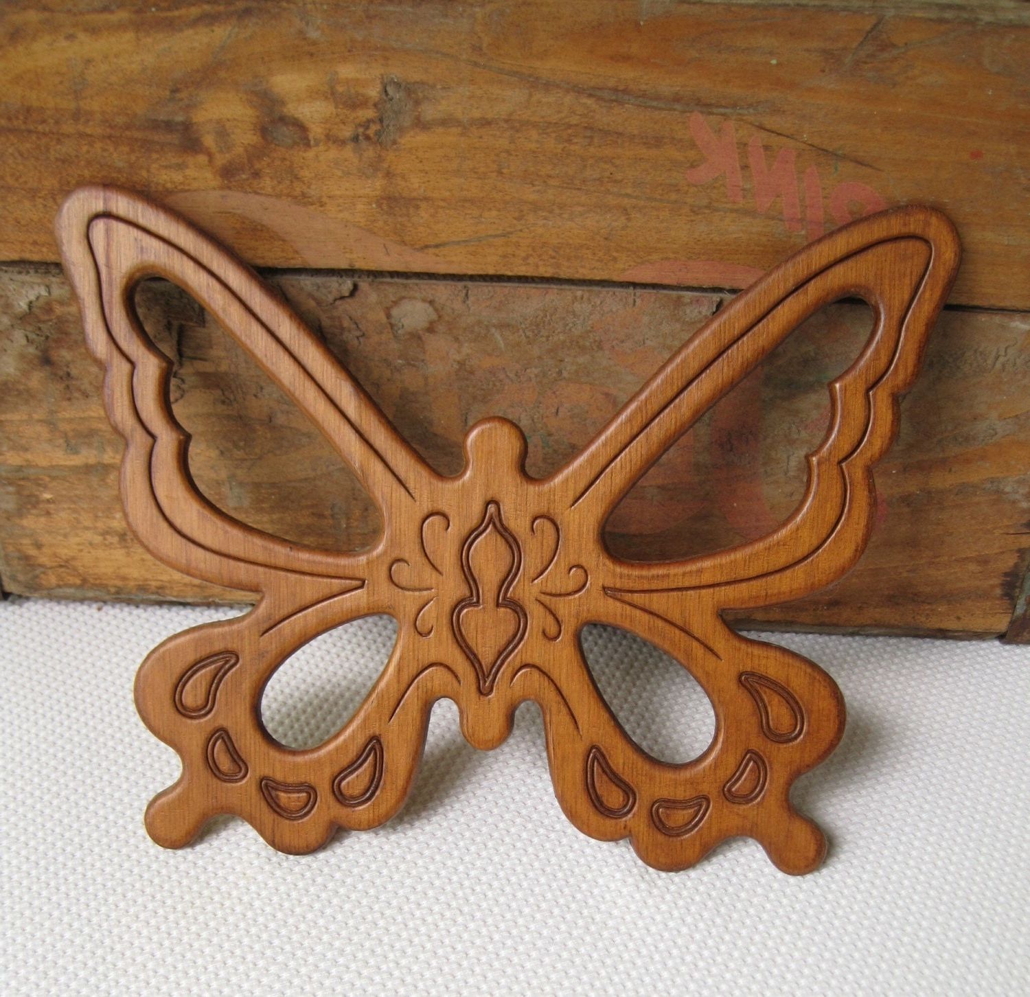 Retro Wood Wall Art Pertaining To Most Popular Vintage Wooden Bohemian Butterfly Wall Decor (View 11 of 20)